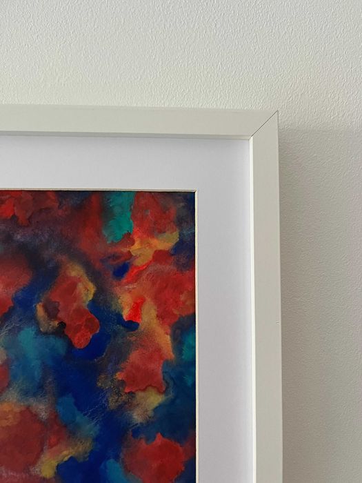 Pintura abstrata em aguarela