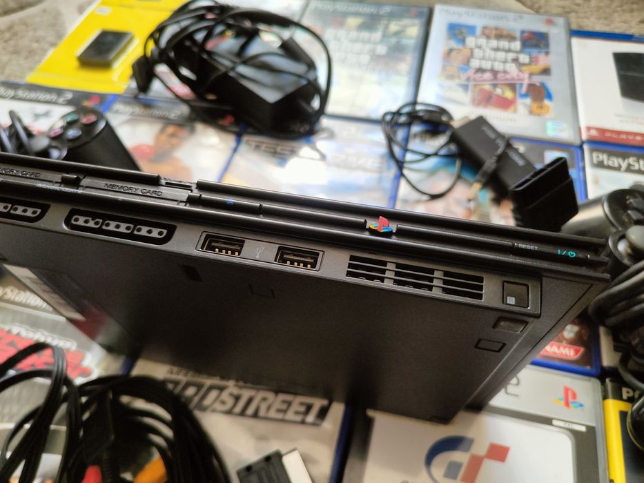 Konsola PS2 slim full zestaw 2 pady gry okablowanie Kolekcjonerska