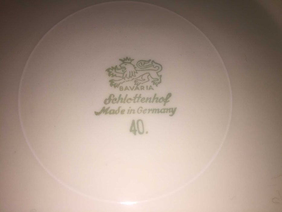 Chávena e prato de Bolo em Porcelana Bavaria