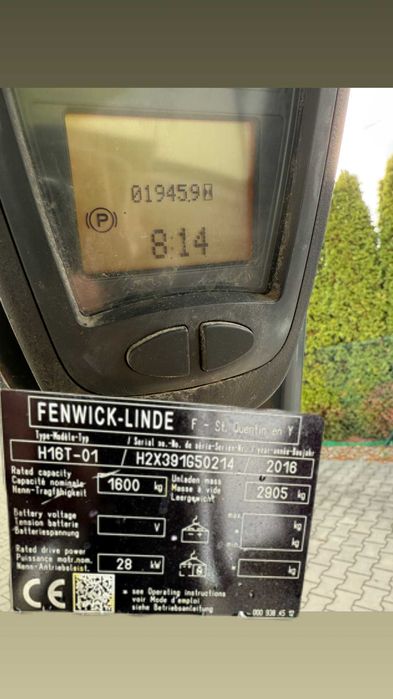Linde H16T EVO NISKI 195cm! 1900 MTH Triplex Wózek widłowy kontenerowy