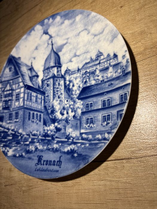 Zabytkowe talerze dekoracyjne Kronach Lehlaubenturm - 1981