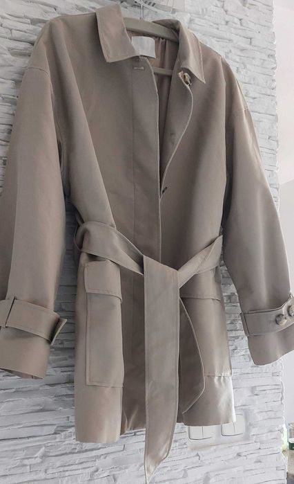 Stylowy trencz. Płaszcz wiosenno jesienny H&M rozm, L -XL