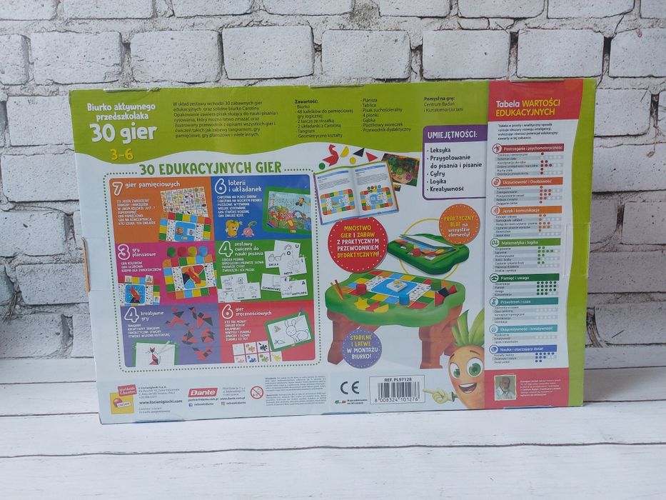 Lisciani Carotina Biurko aktywnego przedszkolaka 30 gier nowe hit