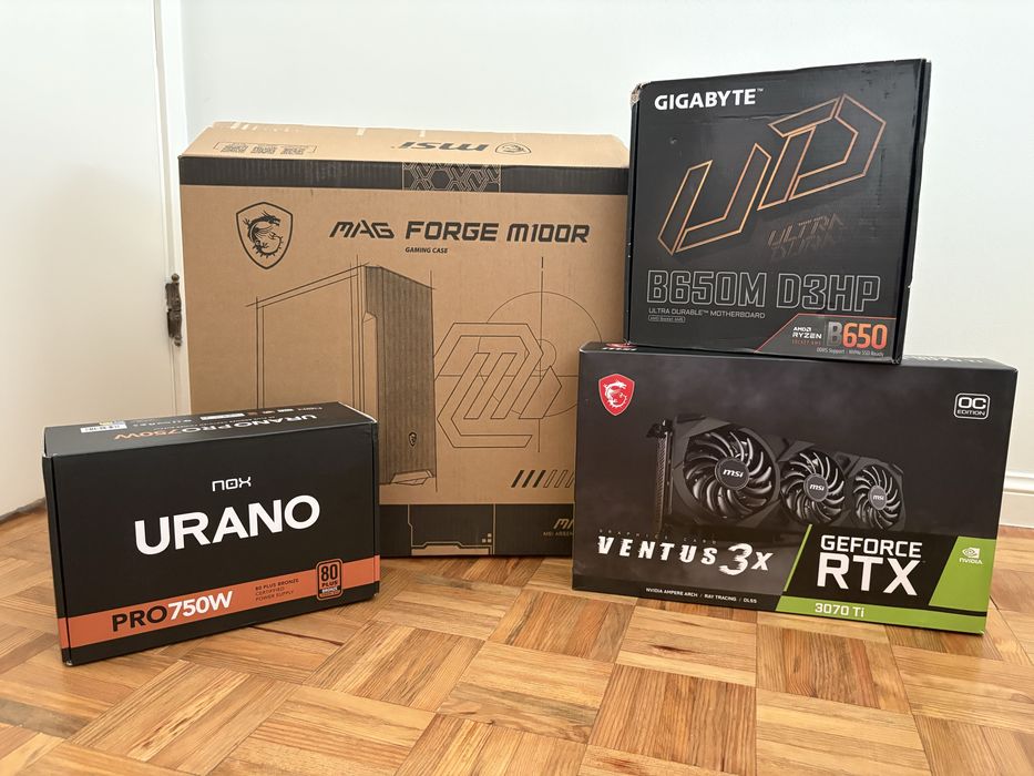 Am5 | Ryzen 7 8700f | RTX 3070 ti | 750w Novo fonte de alimentação