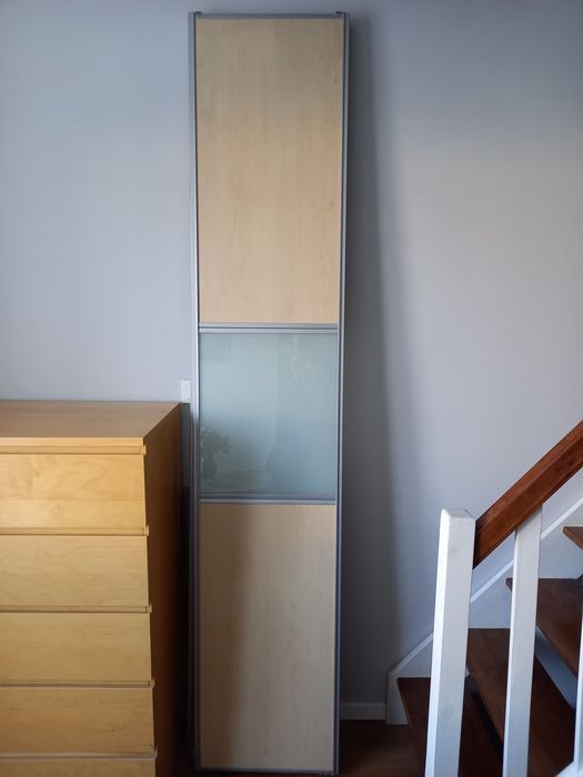 2 × dzwi przesuwne/fronty do szafy 245×50 cm + szyny