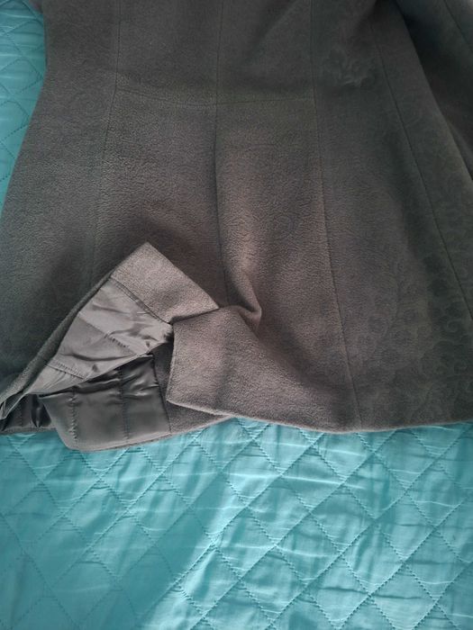 Płaszcz damski flauszowy ocieplany rozm 38