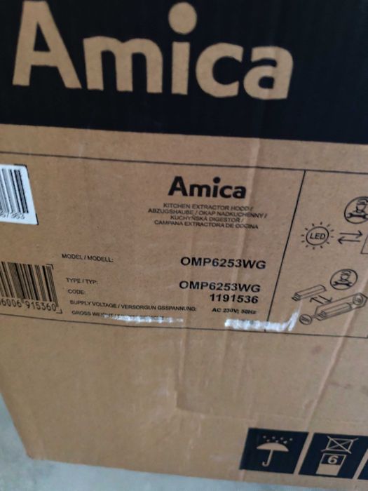 Nowy okap Amica, w oryginalnym opakowaniu