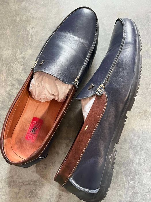 Шкіряні мокасини, розмір 47