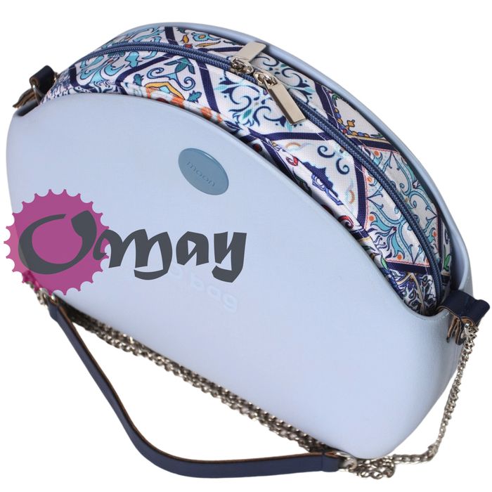 Efektowny organizer OBAG MOON LIGHT kafelki błękitne granat wkład OMAY