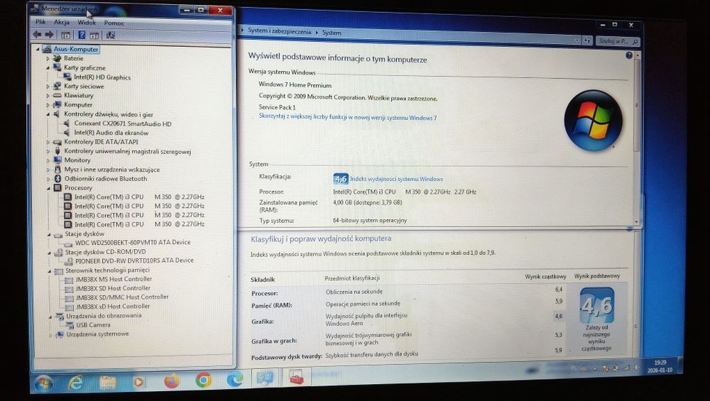 Laptop Asus A52 i3/4GB/250GB