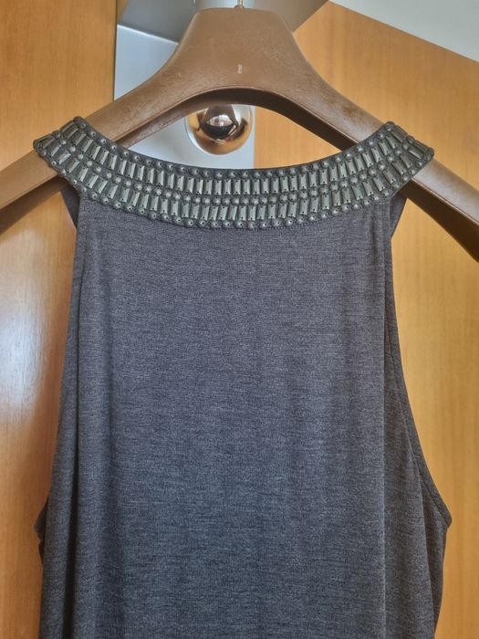 Vestido cinza Massimo Dutti