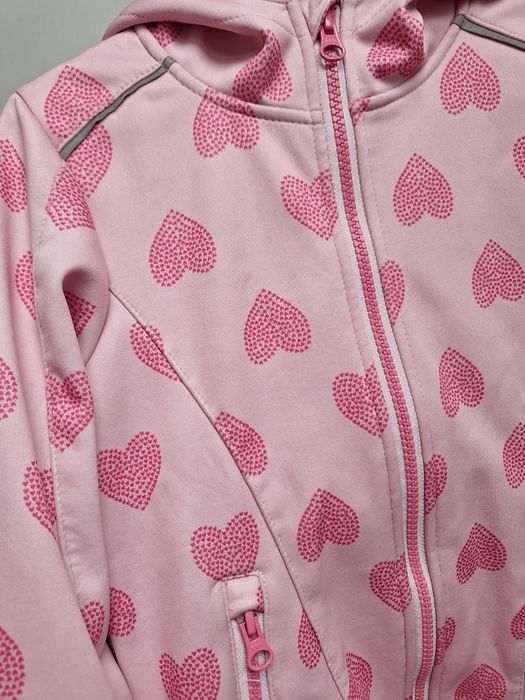 Crivit softshell 110/116 | kurtka softshellowa – serduszka, bardzo dobry stan