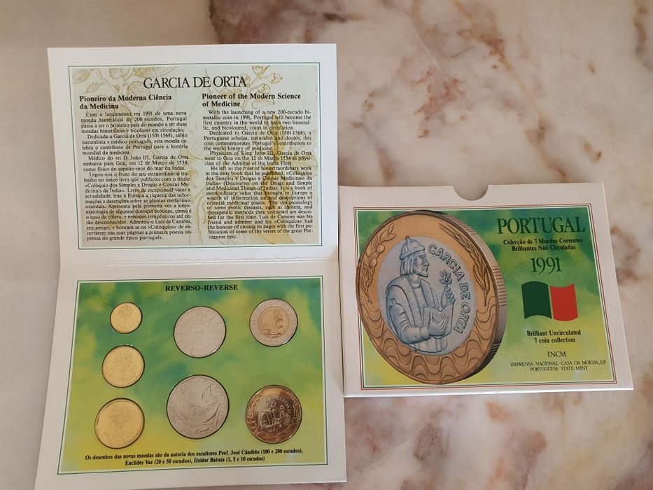 7 Moedas Correntes Brilhantes não Circuladas