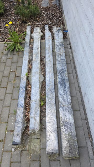 Słupki ogrodzeniowe 7 szt antracyt