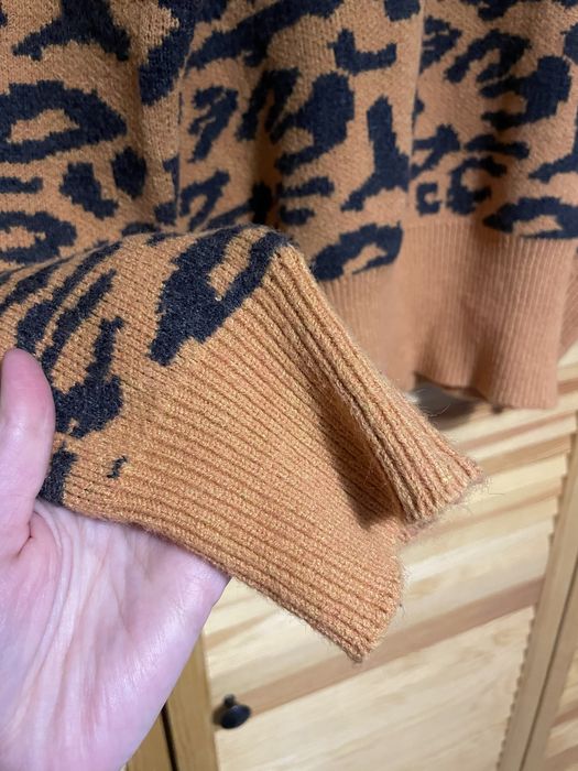 Nowy sweter oversize panterka brązowo-szary MyMo M/L
