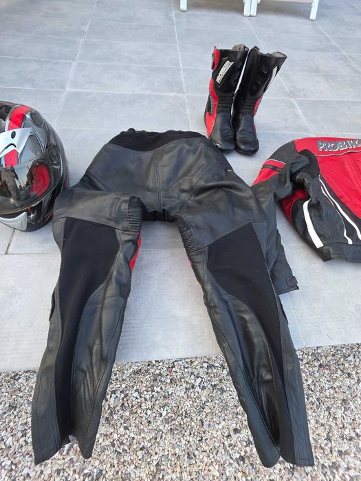 Kombinezo Motocyklowy Dwuczęściowy PROBIKER Kask Buty