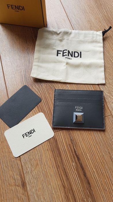 Fendi Roma Pekin Italy case card etui na karty kredytowe portfel skóra