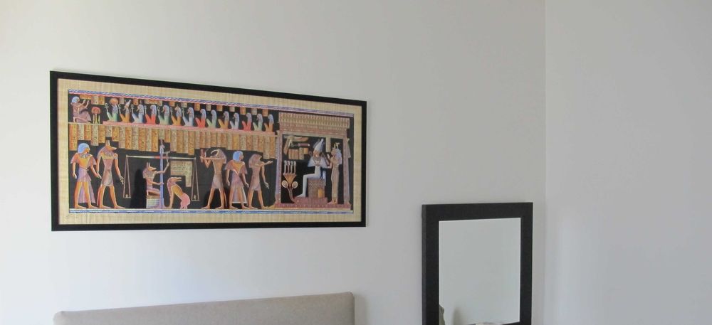 Quadro Egípcio em Papiro – Julgamento de Osíris (158x65 cm)