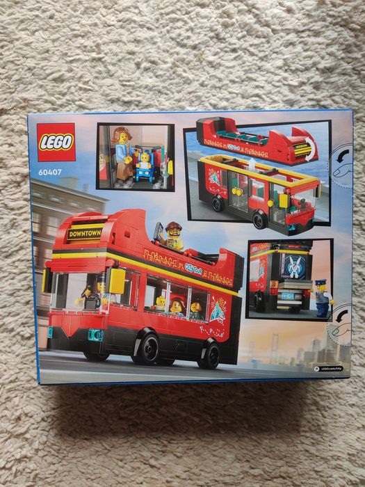 Lego City 60407 Czerwony, piętrowy autobus