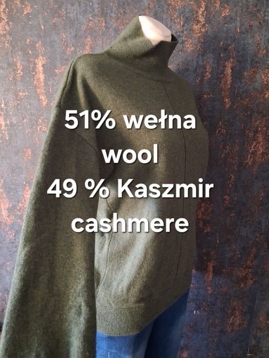 Golf polgolf welna kaszmir merino  rozmiar L