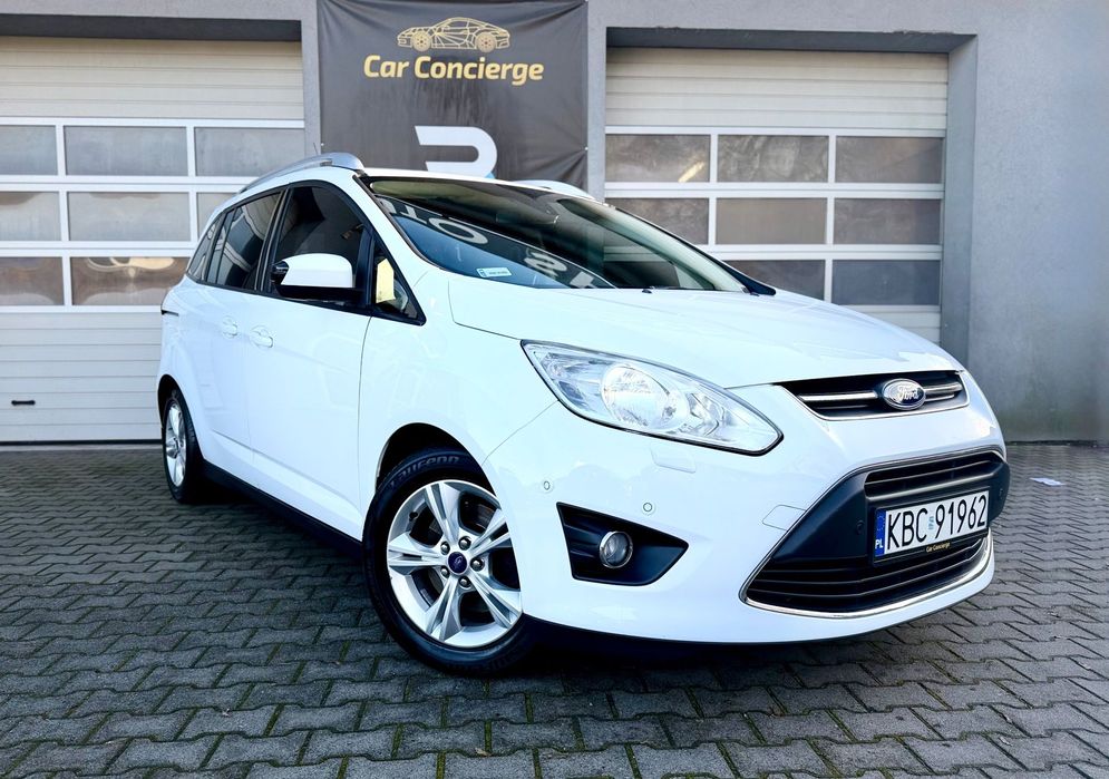 Ford Grand C-MAX 7 osób / Serwis / Zadbany / Czujniki / 153tkm / 125KM / Grzane fotele!