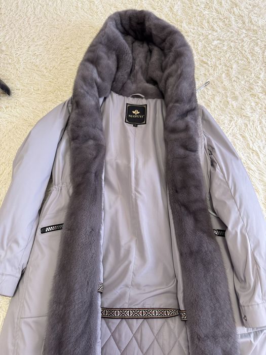 Жіноча зимова парка NUOFUYI з хутром норки,розмір 38