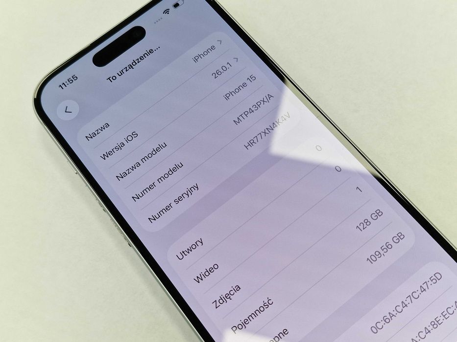Iphone 15 128GB/ Blue/ Niebieski/ Bateria 86%/ Grade B+ + ładowarka
