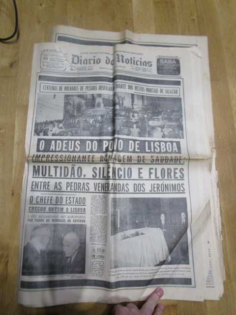 Jornais morte Oliveira Salazar