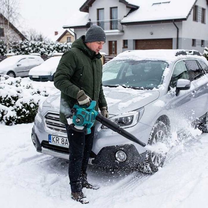 DMUCHAWA SPALINOWA Ogrodowa Odkurzacz Rozdrabniaczem Liści Worek 55L