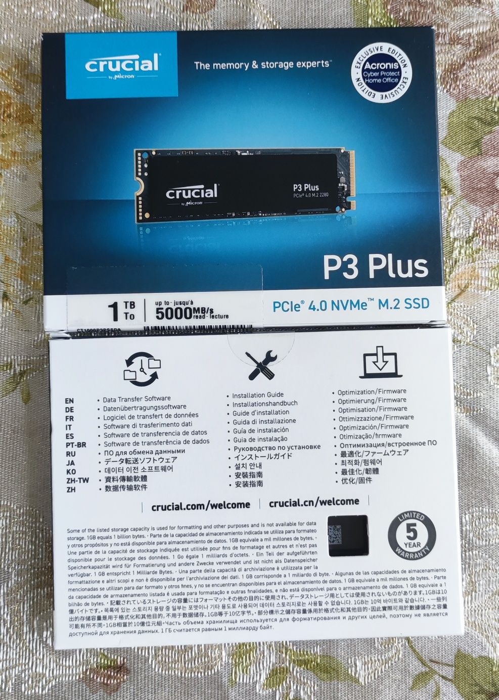 Память SSD M2 Crucial P3 Plus PCIe 4.0 1 Терабайт: 2 999 грн ...