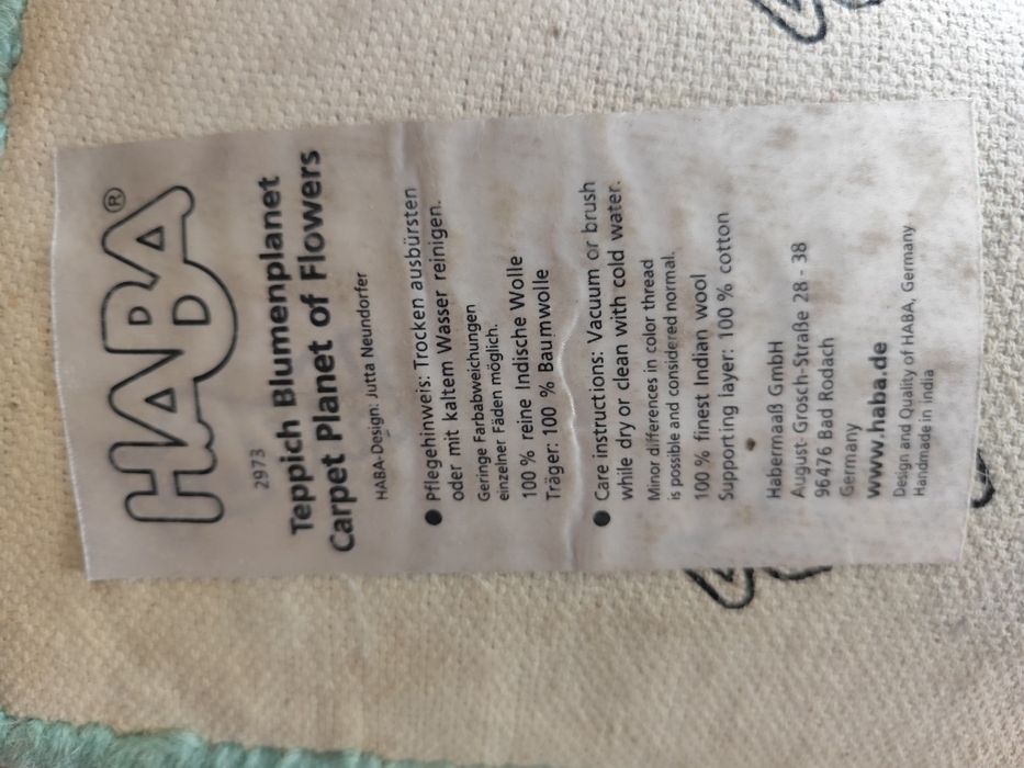 Tapete HABA 100% lã