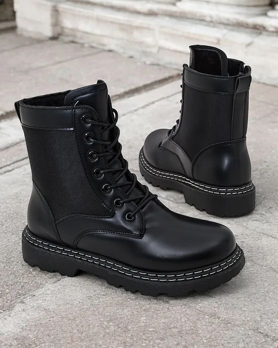 36 37 38 botki 39 40 41 glany ocieplane workery na grubej podeszwie