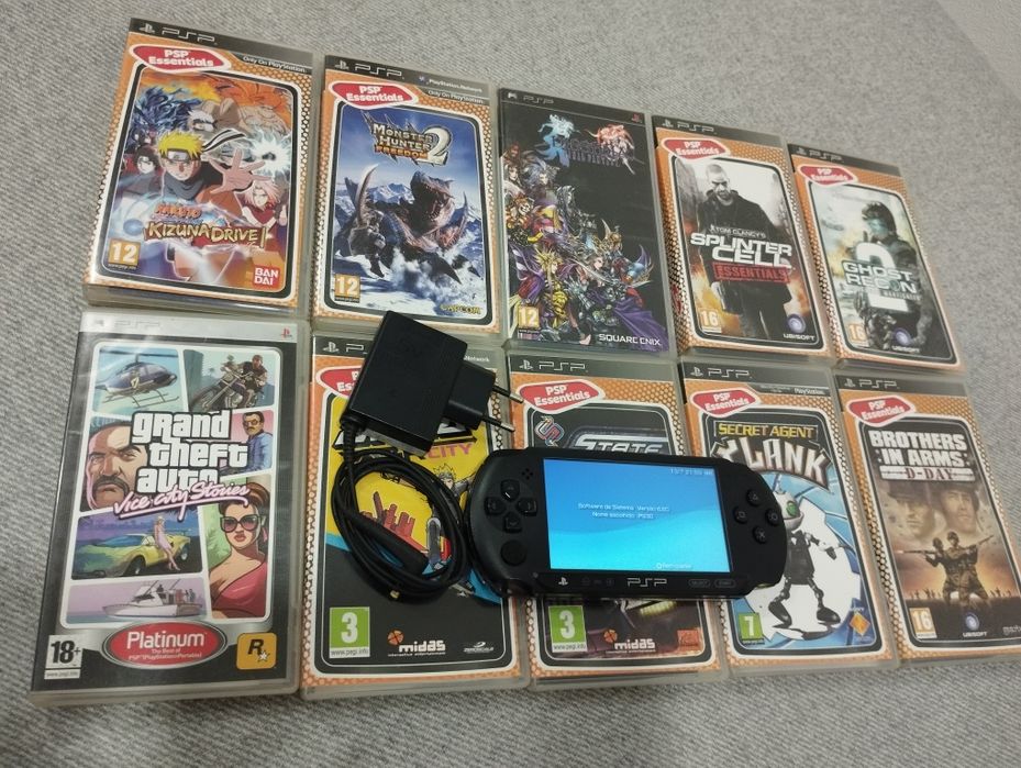 Pack PSP Street E1004 + 10 Jogos