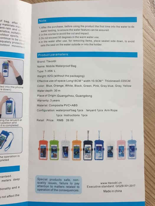 Wodoszczelne etui na smartfon telefon