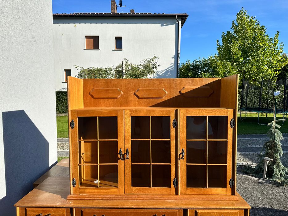 Zestaw meble OFM komoda+kredens+przeszklona półka do kredensu+barek