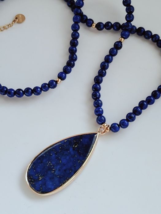 Naszyjnik wisiorek lapis lazuli naturalny kamień