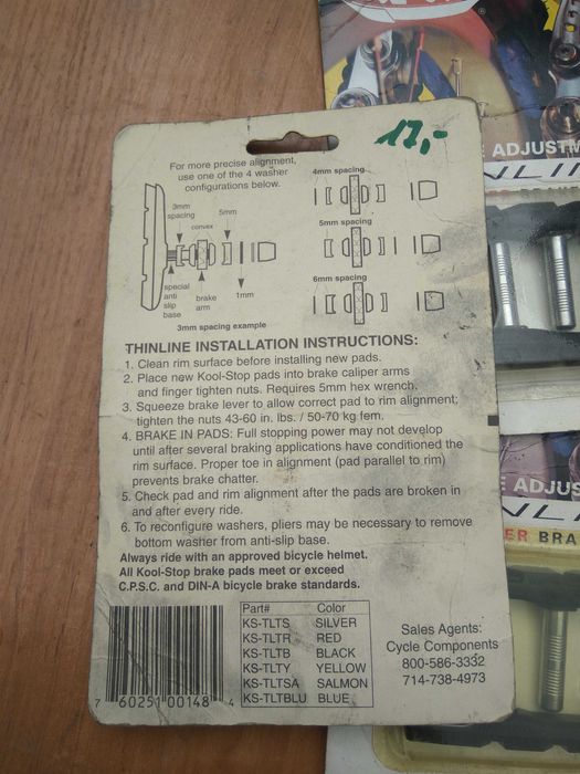 KOOL STOP Thinline klocki hamulcowe 70mm Nowe Polecam