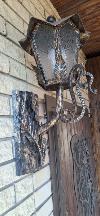Світильник кований настінний Бра, вуличний, на будинок, на альтанку