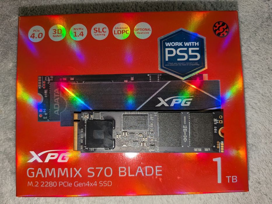 SSD для PS5 1Tb A-Data XPG GAMMIX S70 BLADE  +радіатор GLECGEAR EL-P5C