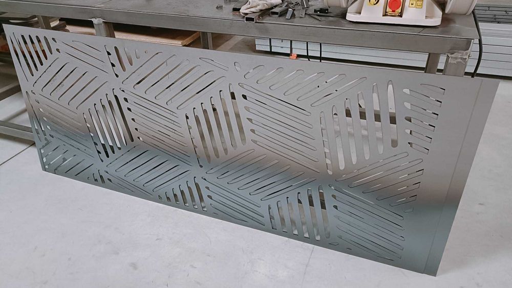 Ogrodzenie panelowe 3D przęsło ozdobne stalowe wizualizacja laser CNC