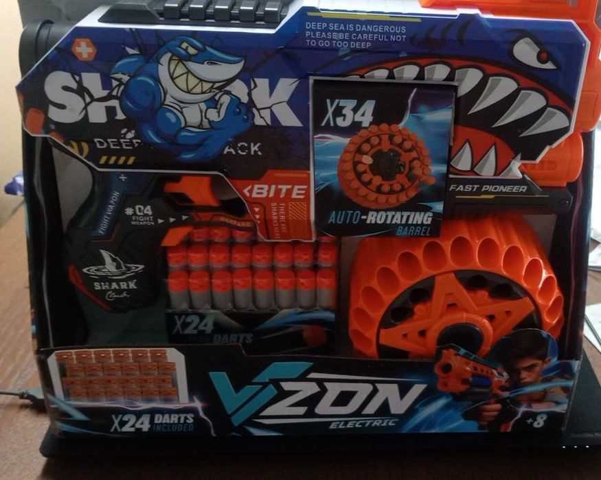 Lançador Elétrico V-ZON Shark COLORBABY +24 Dardos