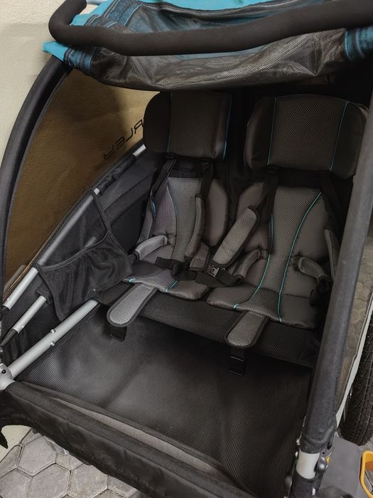 Carrinho atrelado transporte de crianças para bicicleta