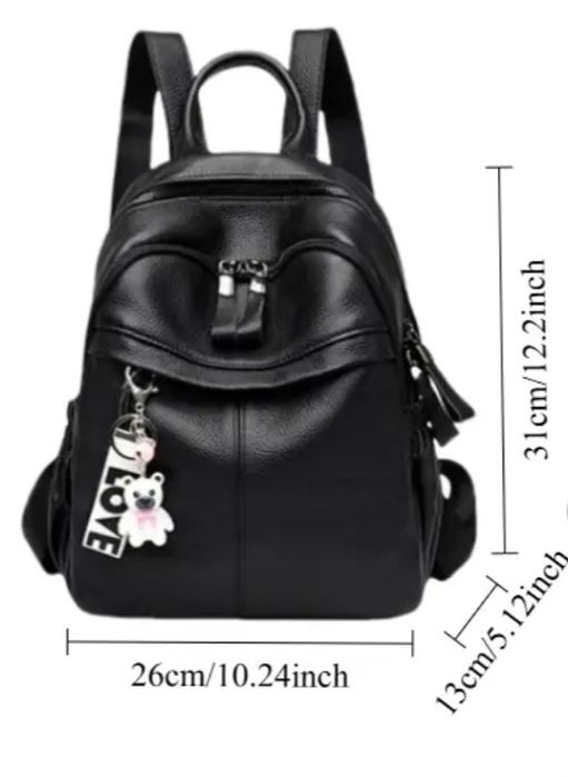 Сумка-рюкзак из натуральной кожи + Брелок