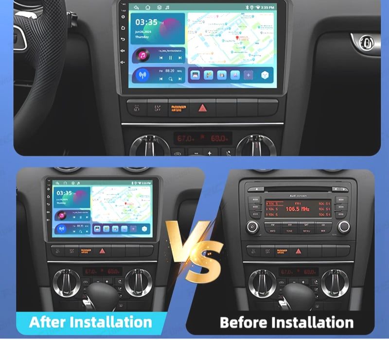 RÁDIO GPS ANDROID 13 AUDI A3 03-13