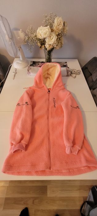 Bluza Kurtka jak nowa różowa pluszowa