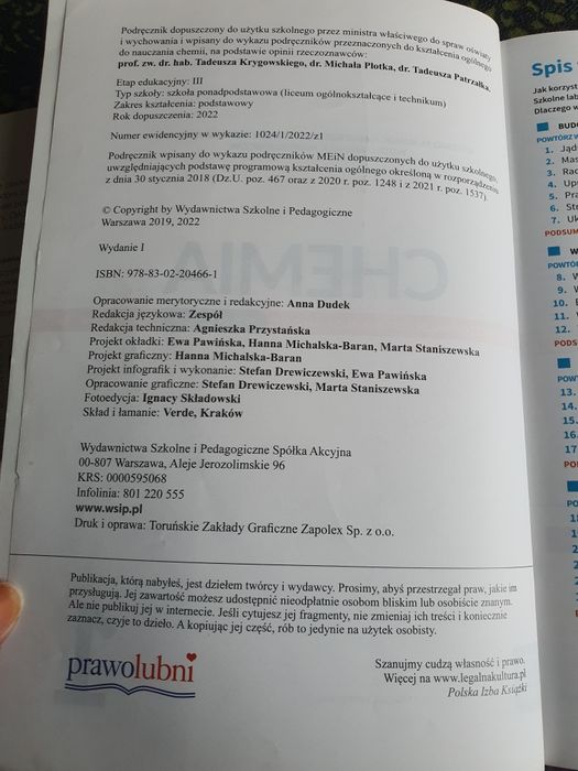 Chemia 1 liceum technikum