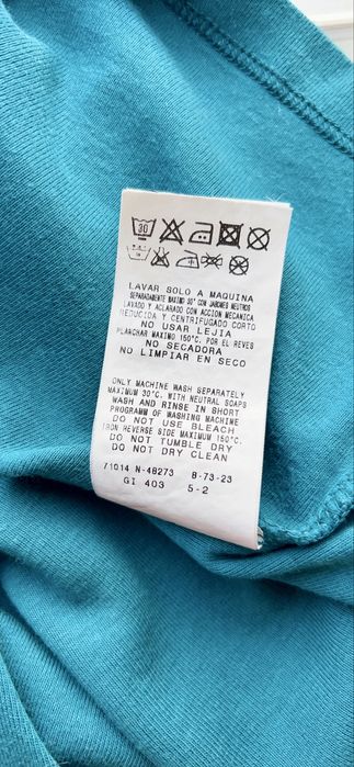 T shirt azul turquesa Adolfo Dominguez