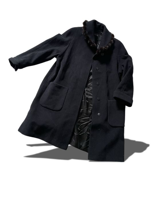 Płaszcz damski MarCona 42 XL wełna angora 70s