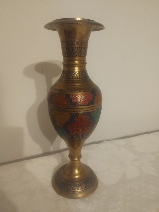 Flakon z mosiądzu malowany z motywem Indiańskim