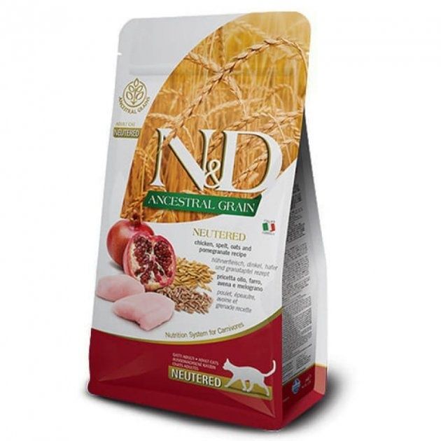 Farmina N&D Low Grain Cat Neutered Chicken Adult Низькозерновий сухий